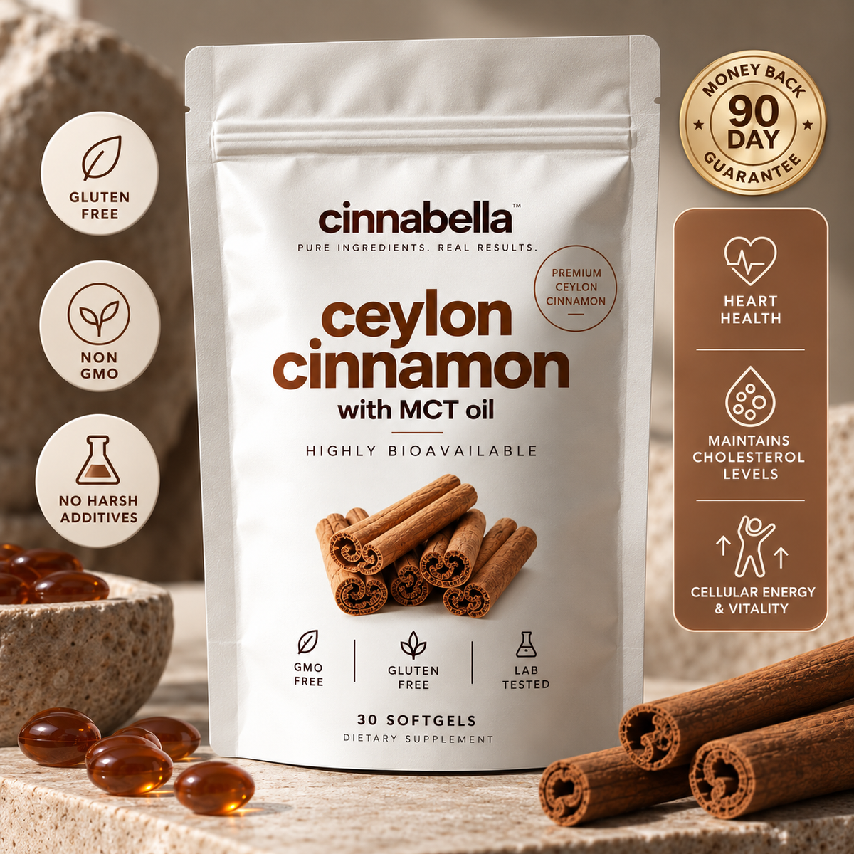 Cinnabella™ Ceylon Cinnamon Softgels